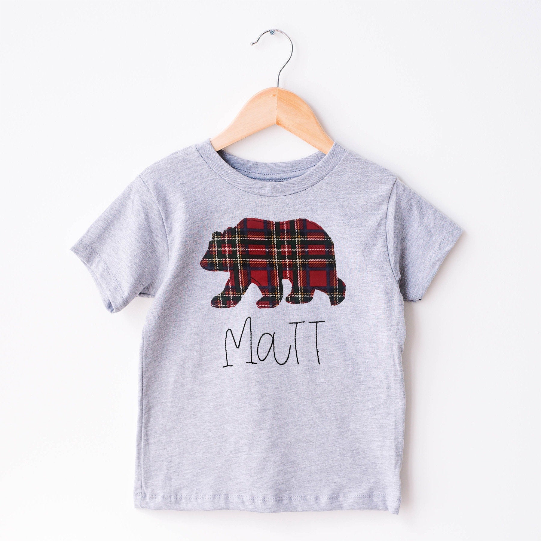 Custom Holiday Bear Kids Tshirt