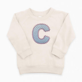 Custom Classic Polka Dot Lace Letter Pullover