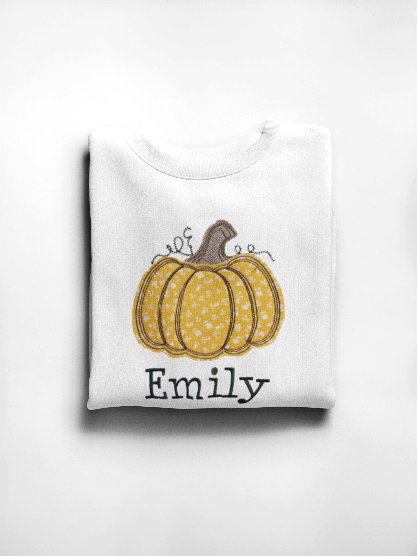 Custom Name Pumpkin Fall Crewneck Pullover