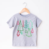 Kids Christmas Tree Collage Tshirt-Holiday Tee