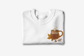 Hello Fall Coffee Mug Pumpkin Spice Crewneck Sweatshirt Embroidered