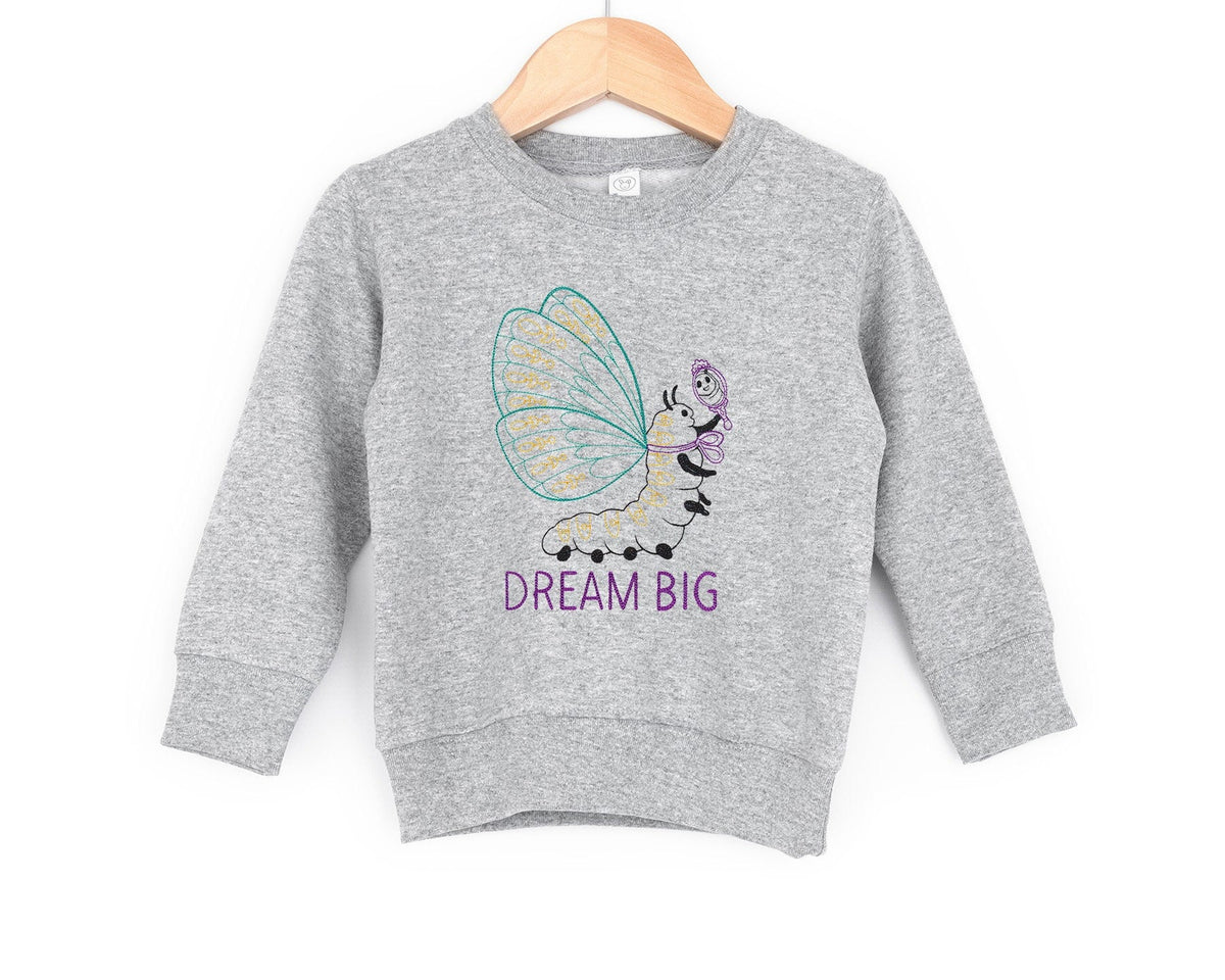 Dream Big Caterpillar Butterfly Crewneck Sweatshirt-Kids Sweatshirt