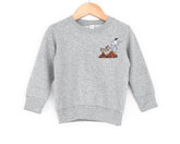 Snoo.py Fall Leaves Kids Sweatshirt-Jumping Leaves