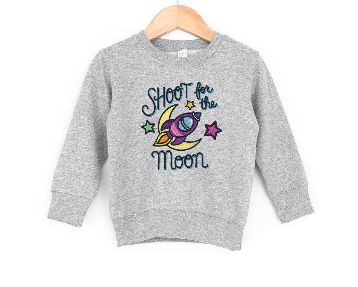 Shoot for the Moon Kids Crewneck Sweatshirt-Dream Big Kids